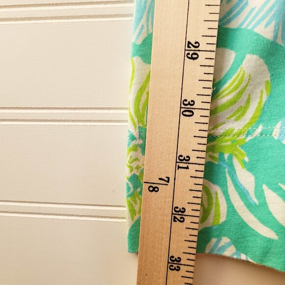 Lilly Pulitzer Palmetto Dress Womens XS Lagoon Green Wave Rider Beachy Cruise - Picture 7 of 9
